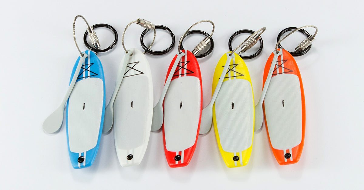 SUPkey set 5 - Paddleboard keyrings